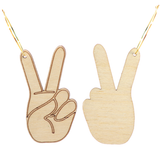Peace Sign Hoop Earrings-Light Skin