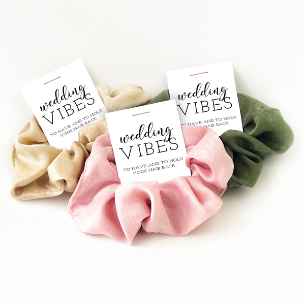 Wedding Vibes Hair Scrunchie Bridal Party Gift Favor