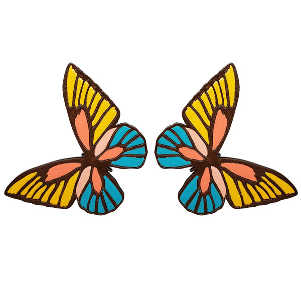 70s Statement Butterfly Studs