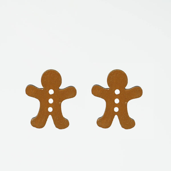Gingerbread Person Stud Earrings
