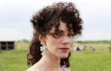 Hydrangea Statement Earrings - White